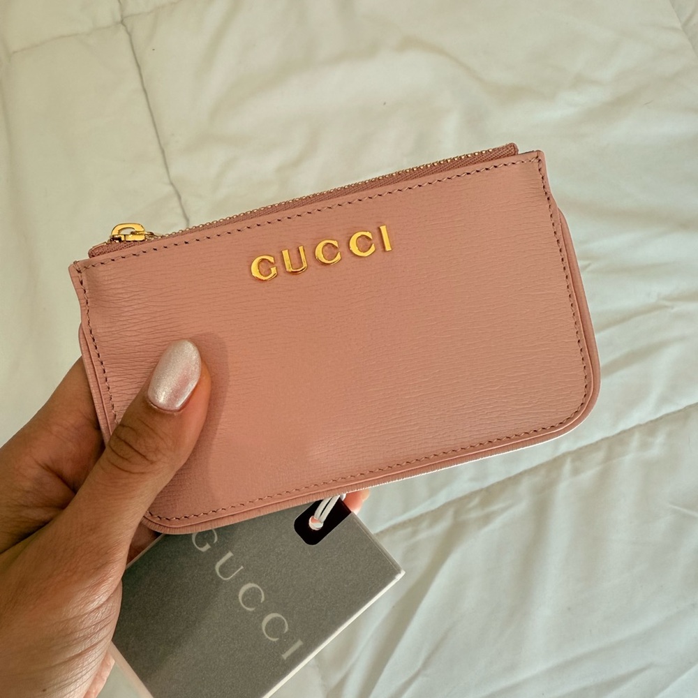 Gucci Blush Pink Leather Card Holder